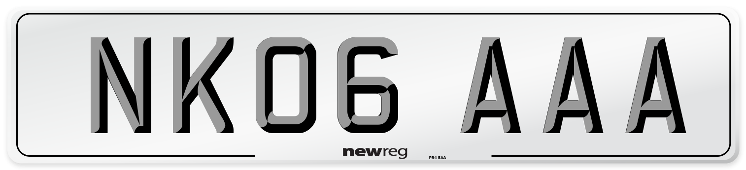 NK06 AAA Number Plate from New Reg